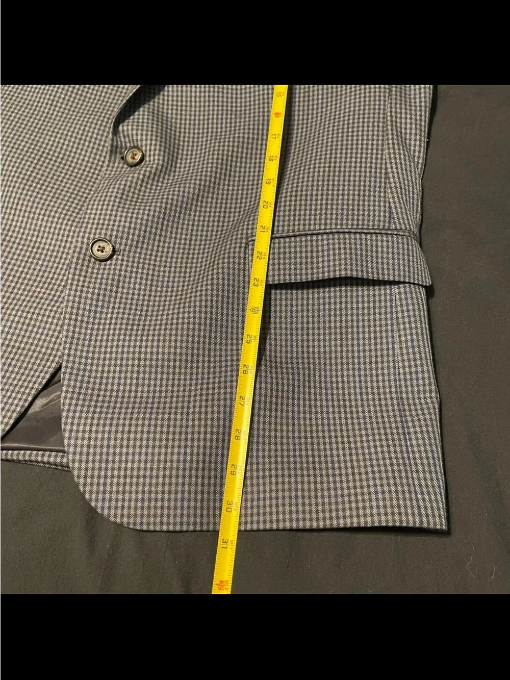 Lauren Ralph Lauren Men 46R Chesterfield velvet collar check sport coat blazer